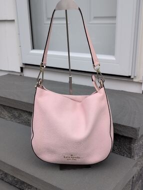 Kate Spade Light Pink Pebbled Leather Shoulder Bag